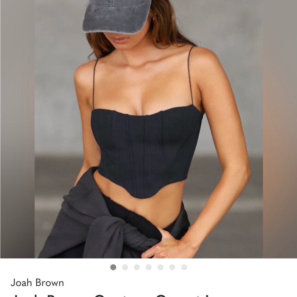 Joah Brown Contour Corset in Sueded Onyx